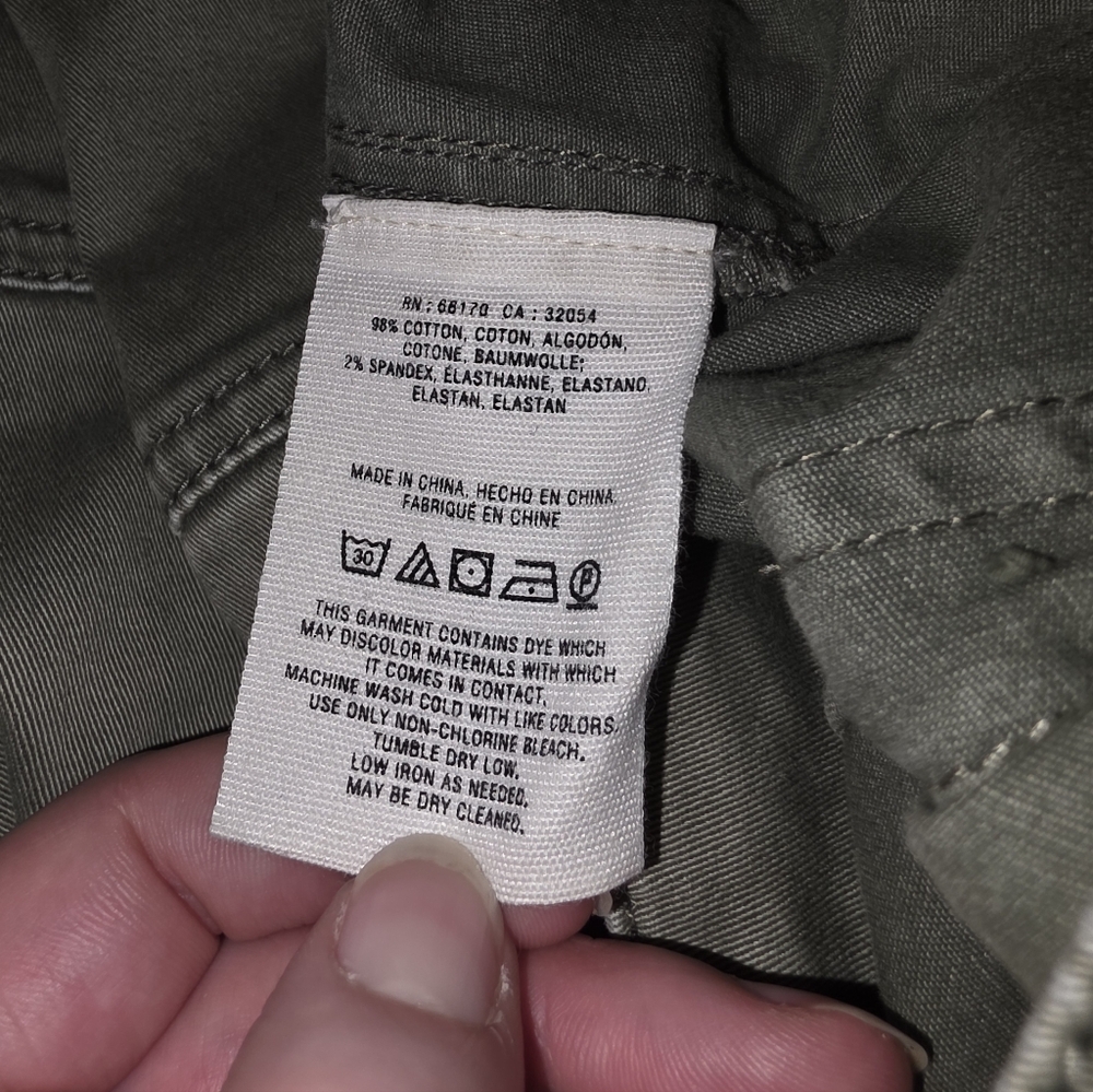 Anthropologie Utility Pants Size 26 Olive Green - Picture 9 of 10